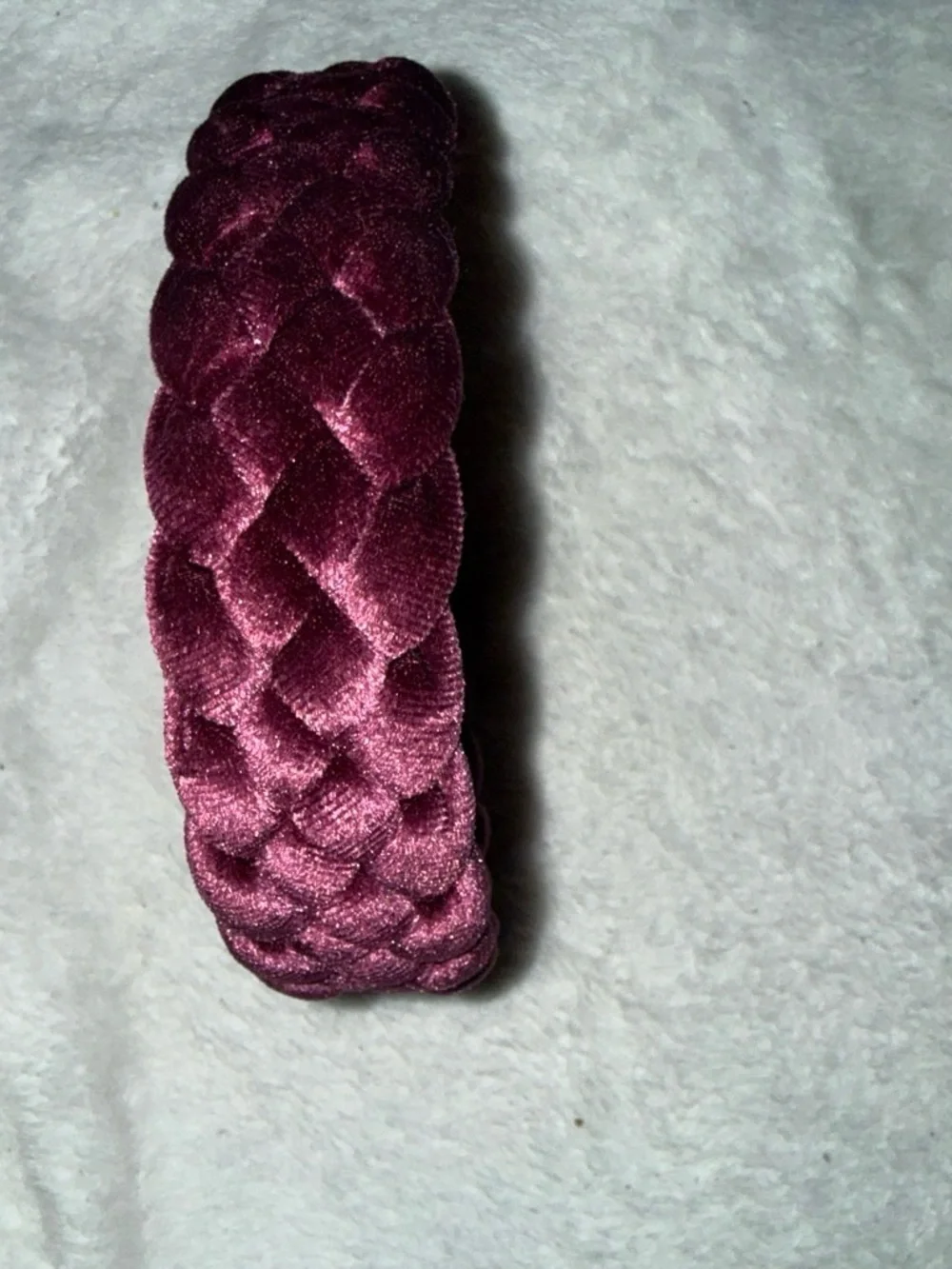 Braided Satin Headband - Plum